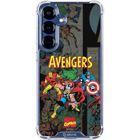 Marvel Classic Comics Avengers Assemble Galaxy S25 Clear Case